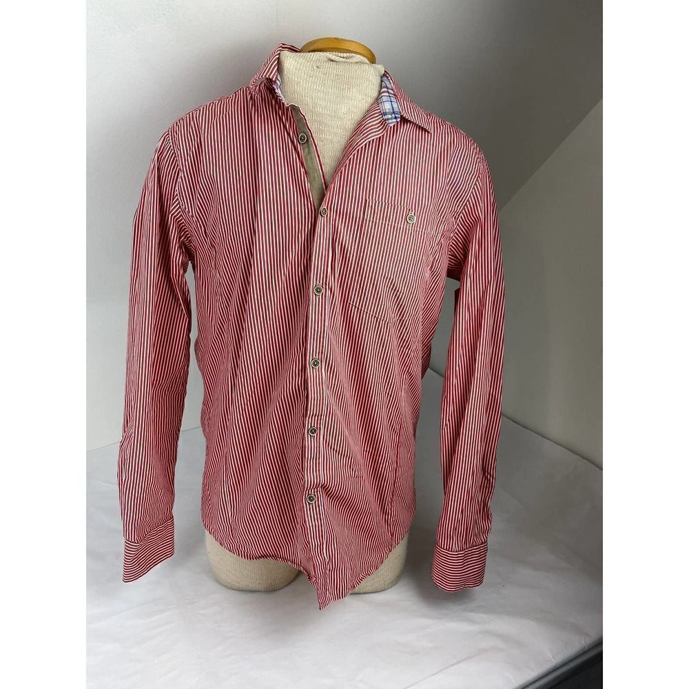 Ted Baker Button-Down Shirt Contrast Collar/Cuff Size 4 Ted Size (16" Neck) Men